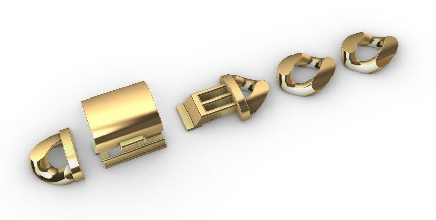 14 MM MIAMI CUBAN LINK PONG SET FOR BRACELET OR NECKLACE 3D print model_15