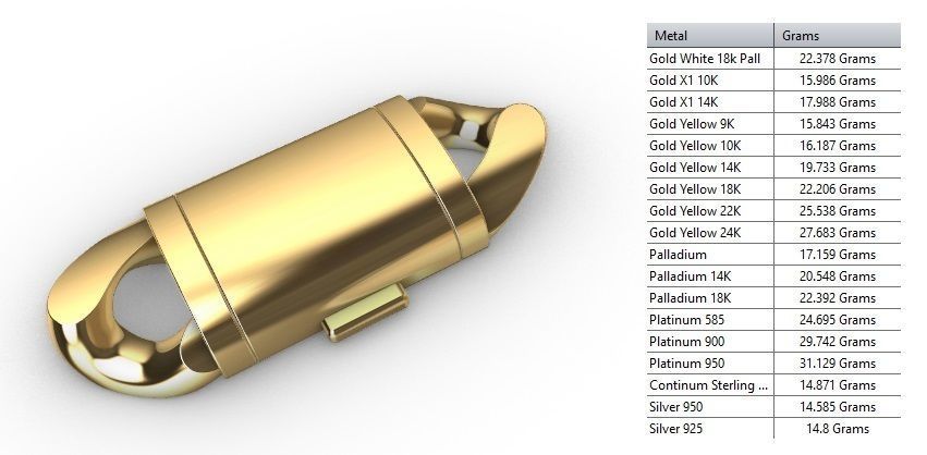14 MM MIAMI CUBAN LINK PONG SET FOR BRACELET OR NECKLACE 3D print model_7