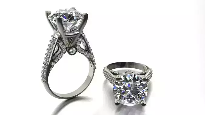 big diamond woman ring