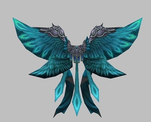 Blue Eagle Wing Low-poly 3D model