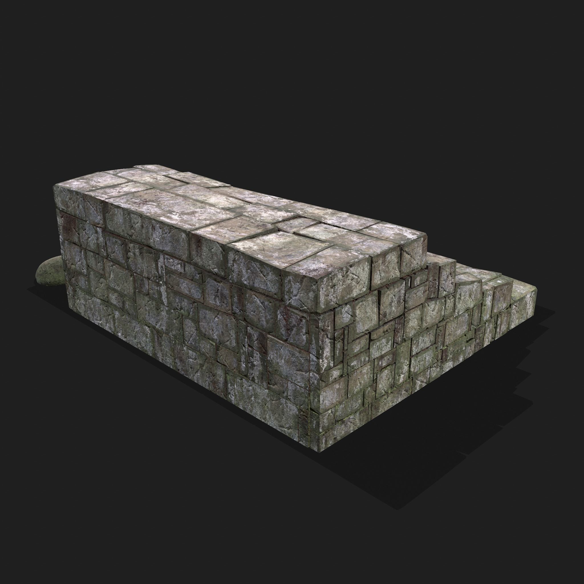 Medieval Style Staircase Free low-poly 3D model_6