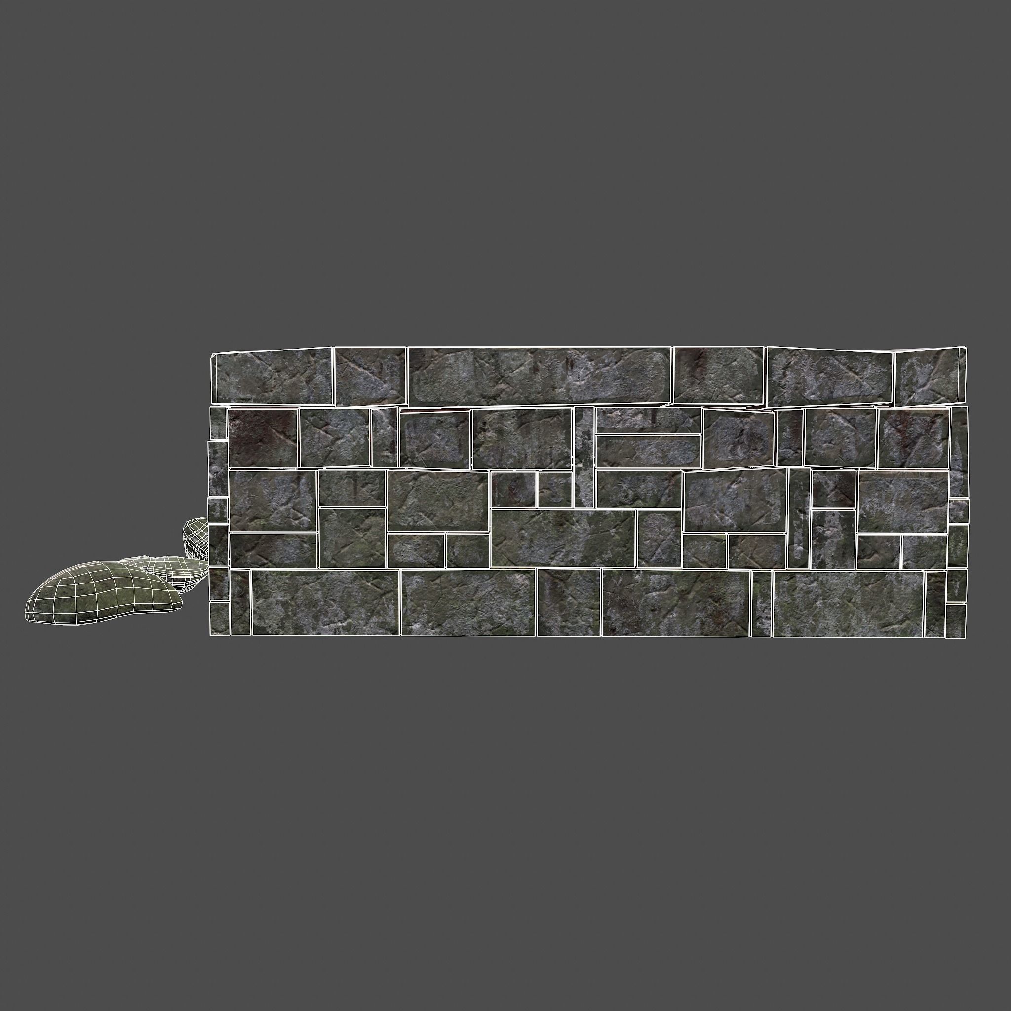 Medieval Style Staircase Free low-poly 3D model_23