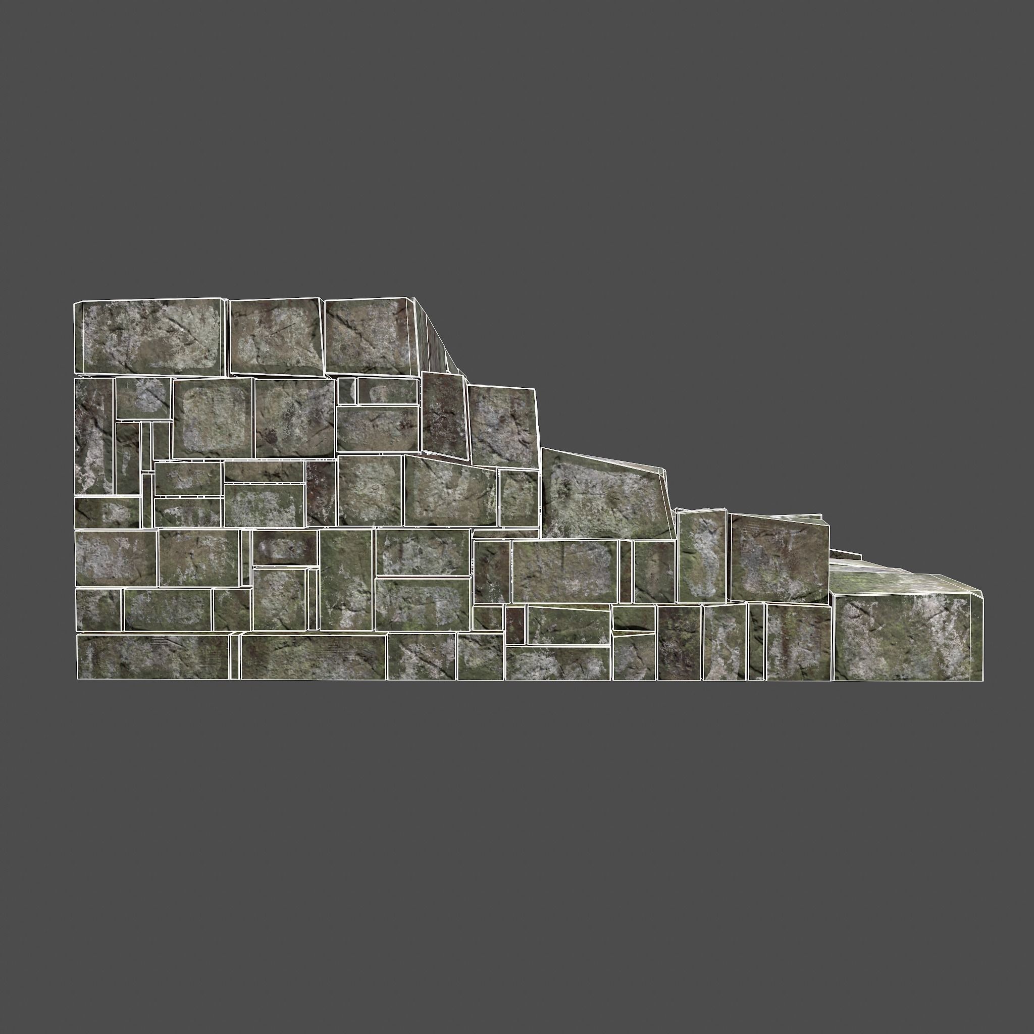 Medieval Style Staircase Free low-poly 3D model_20