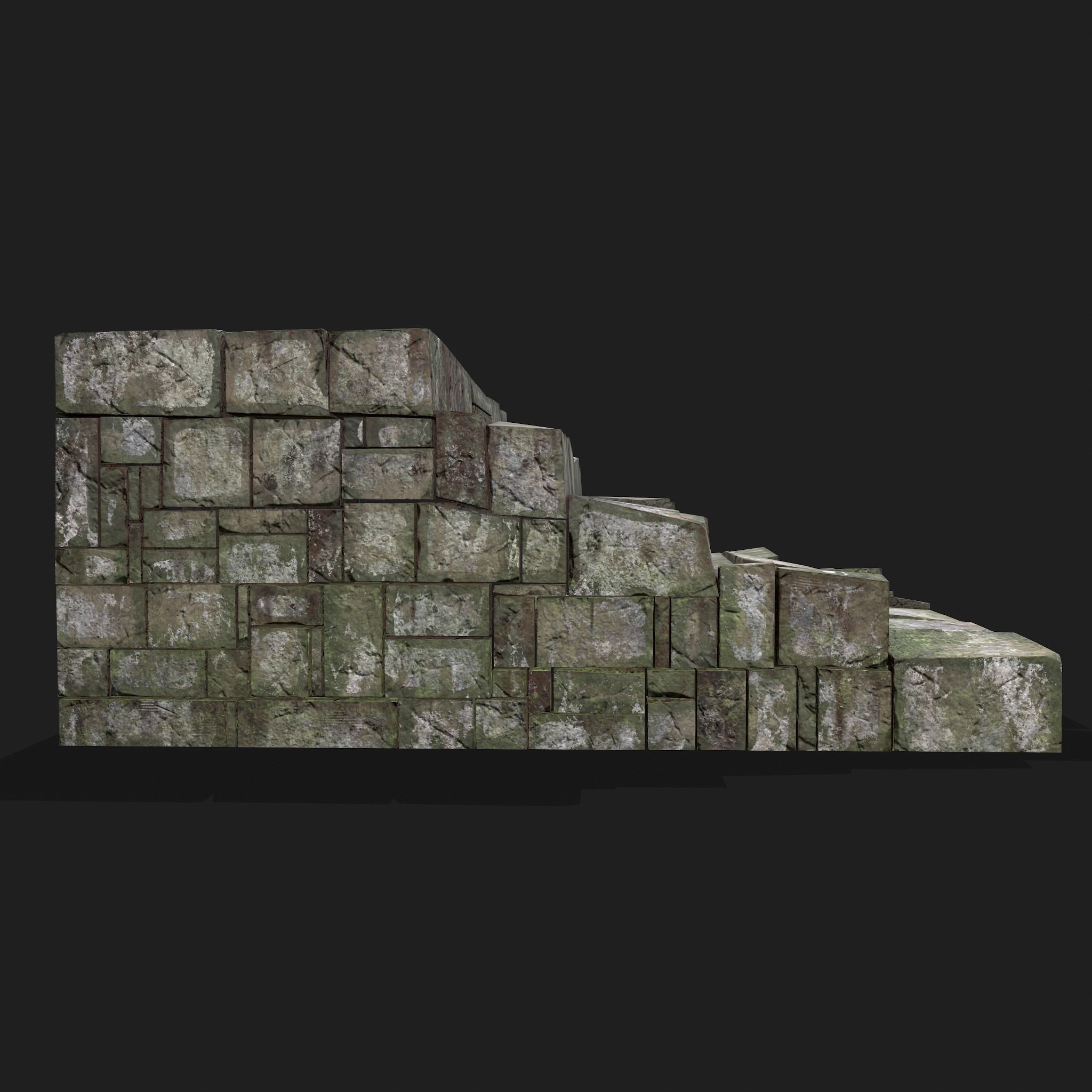 Medieval Style Staircase Free low-poly 3D model_12