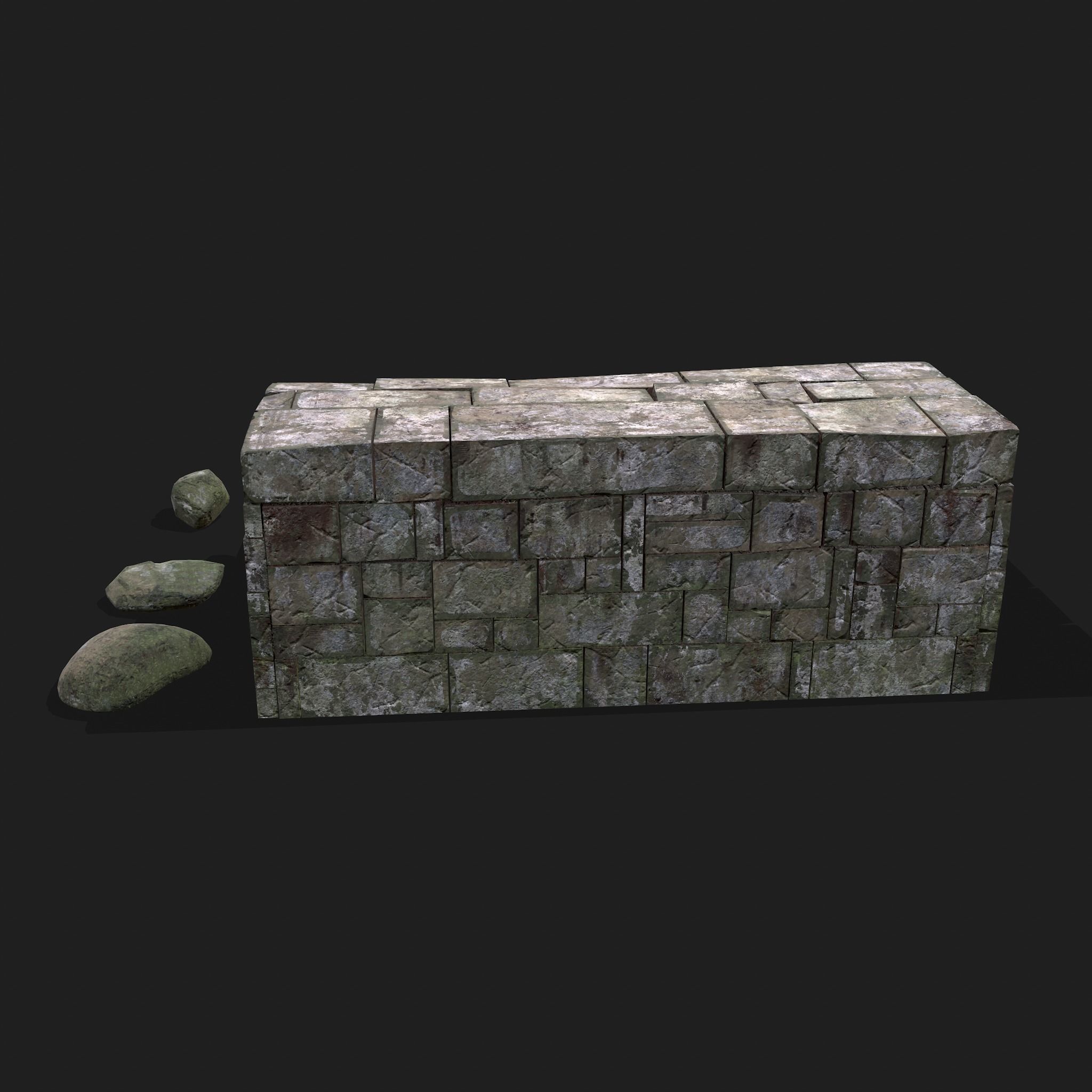 Medieval Style Staircase Free low-poly 3D model_5