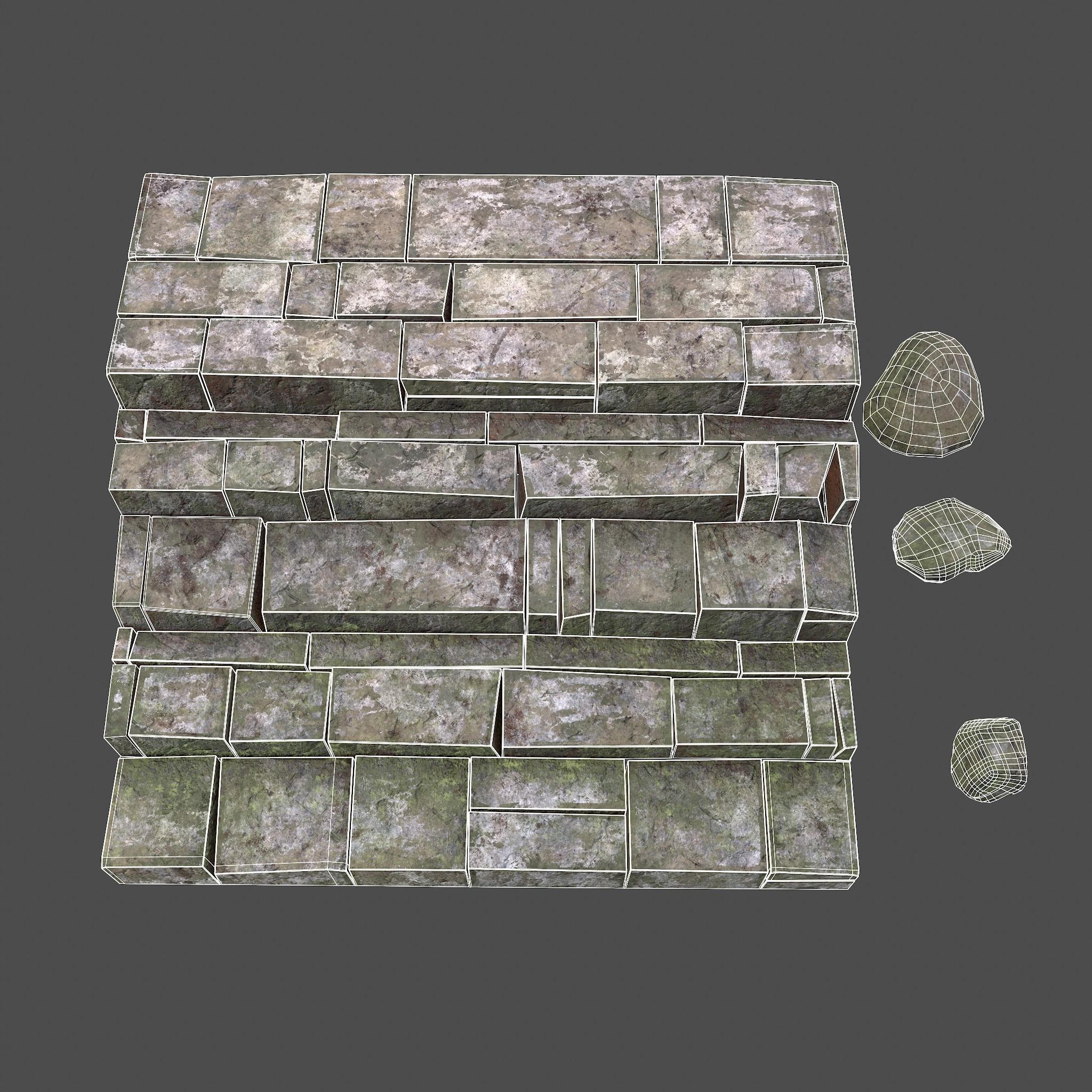 Medieval Style Staircase Free low-poly 3D model_17