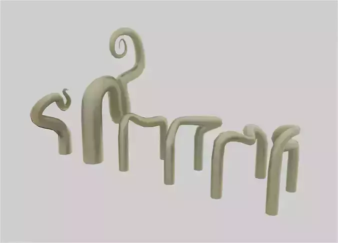 Tree trunks 3D model