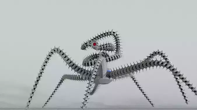 sci-fi spider robot 3D model