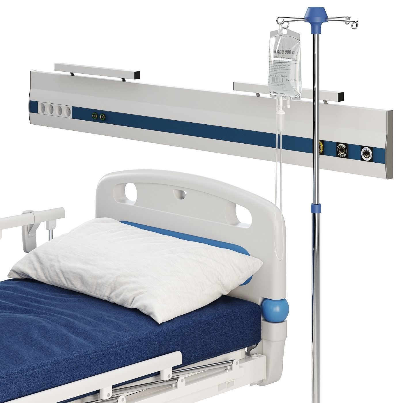 Medycare Hospital Bed 3D model_2