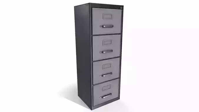 File Cabinet Low-poly 3D model