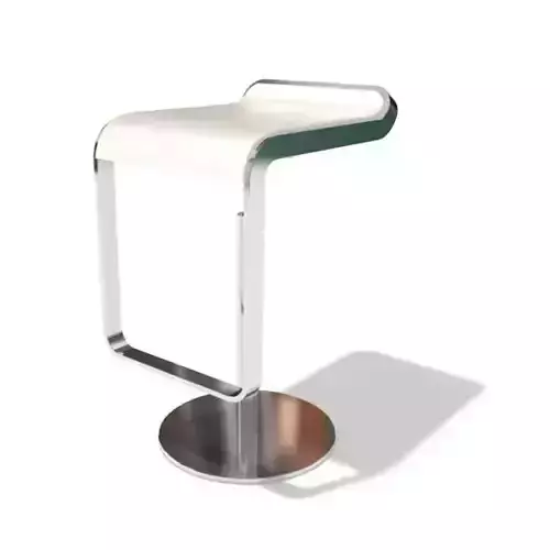Futuristic White Bar Chair 3D model