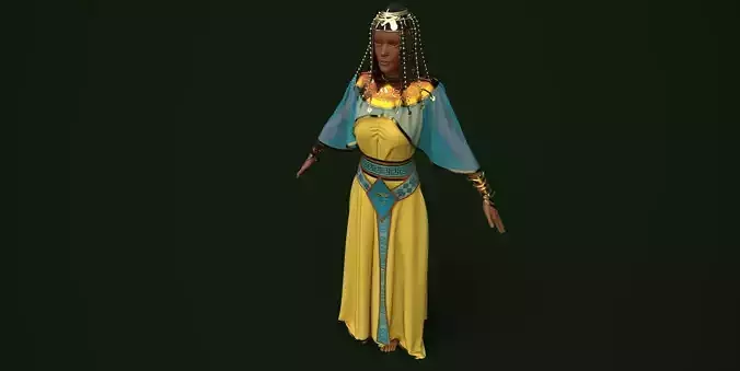 Egyptian golden dress