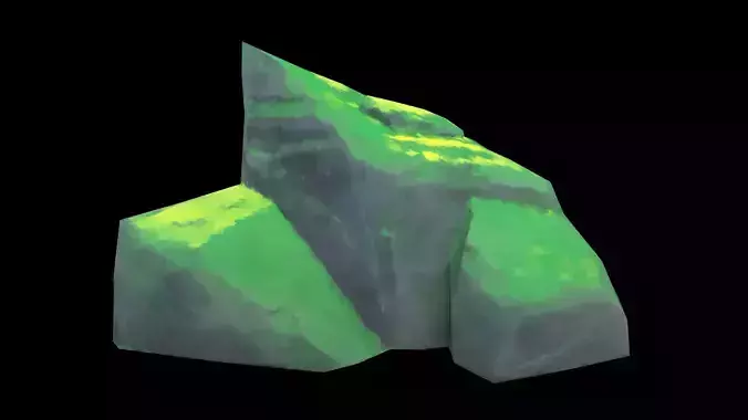 Stylized Ghibli Rocks 1 Low-poly 3D model