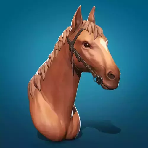 Head of Horse low poly model