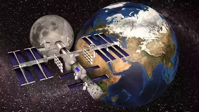 the spaceship Low-poly 3D model