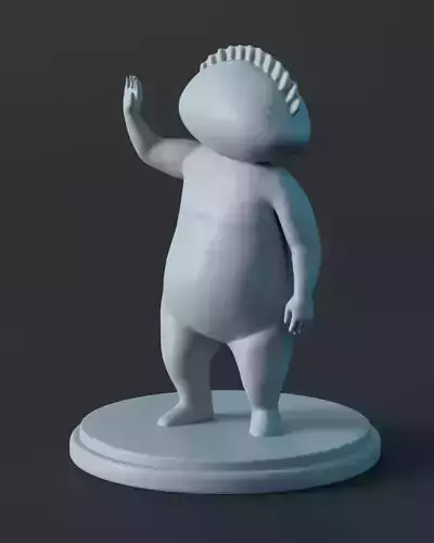 Waving Gyoza Fairy Free 3D print model