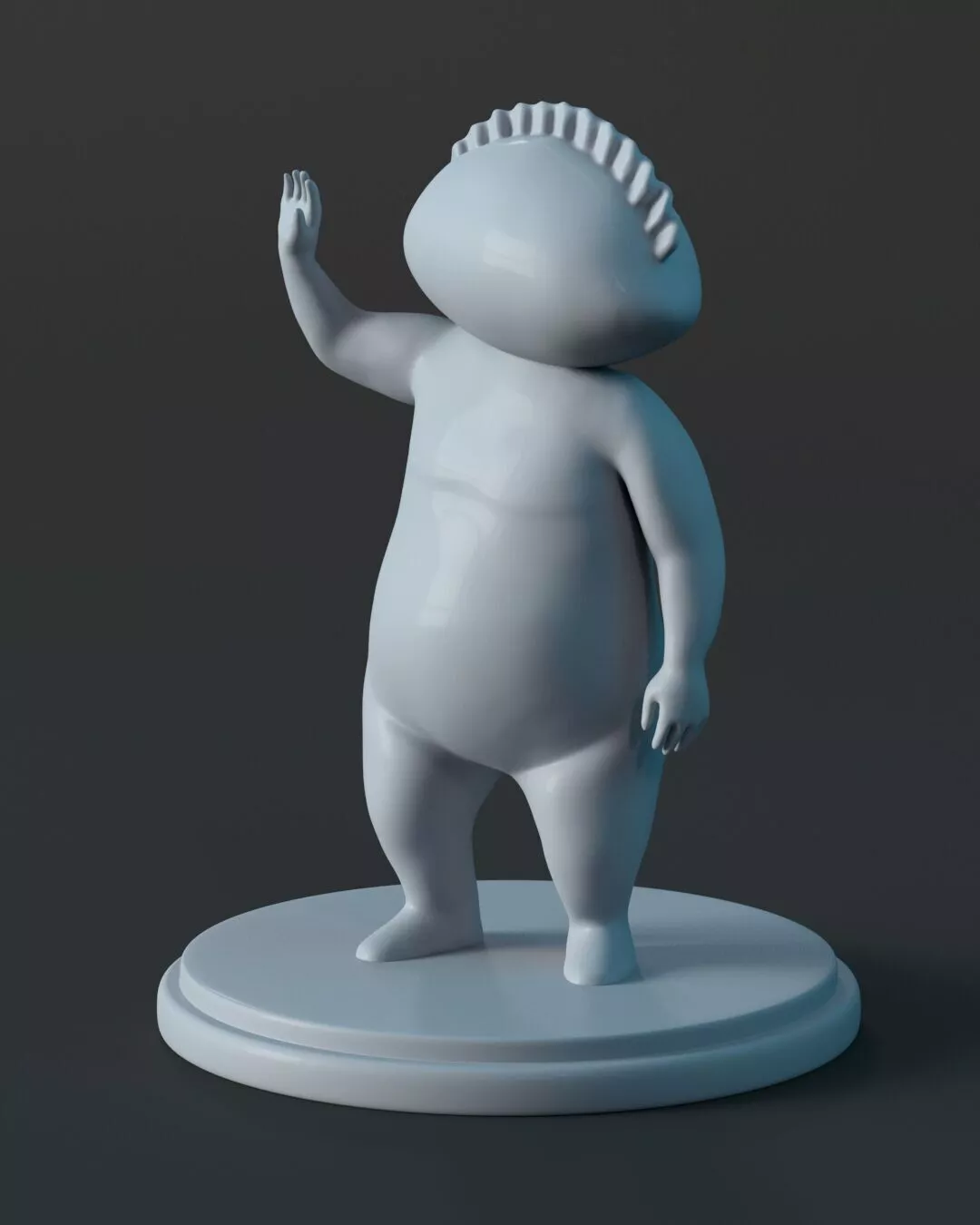 Waving Gyoza Fairy Free 3D print model