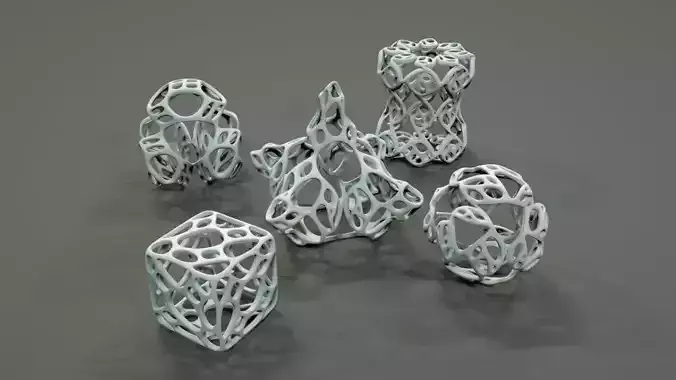 Organic Geometric Figures 3D print model