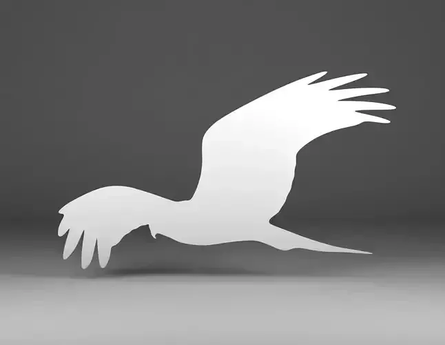Bird silhouette 3D print model