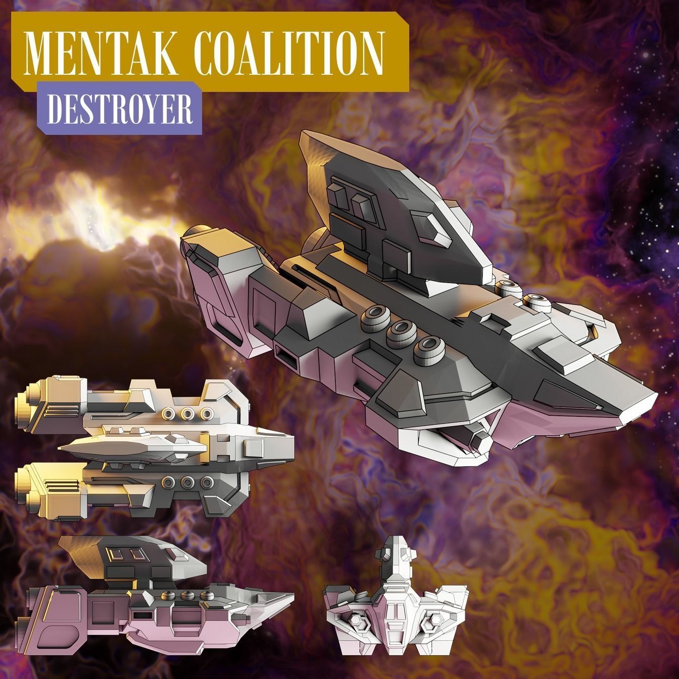Twilight Imperium ships Mentak Coalition 3D print model_6