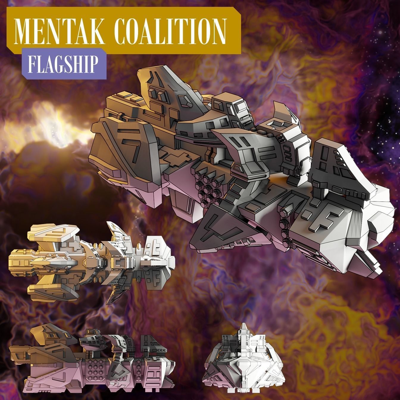 Twilight Imperium ships Mentak Coalition 3D print model_2
