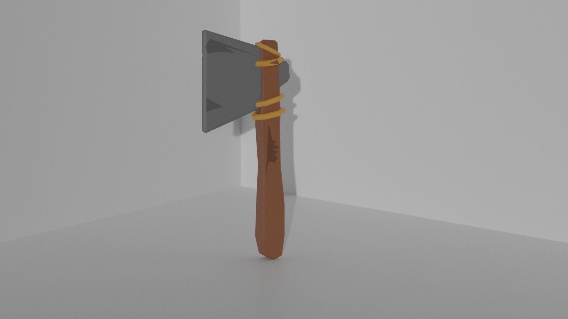 Lowpoly Ancient Stone Axe Free low-poly 3D model_2