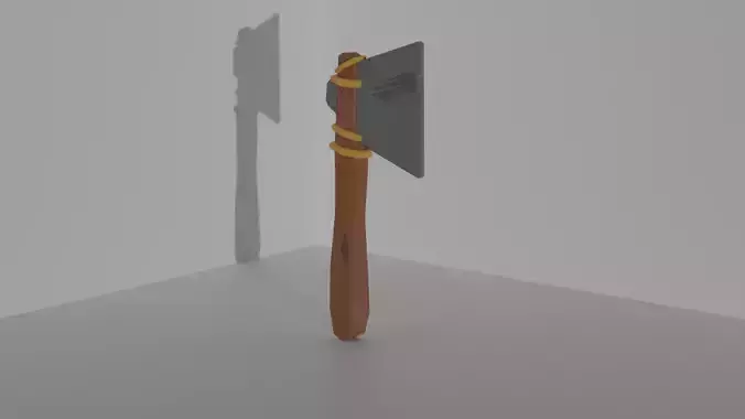 Lowpoly Ancient Stone Axe