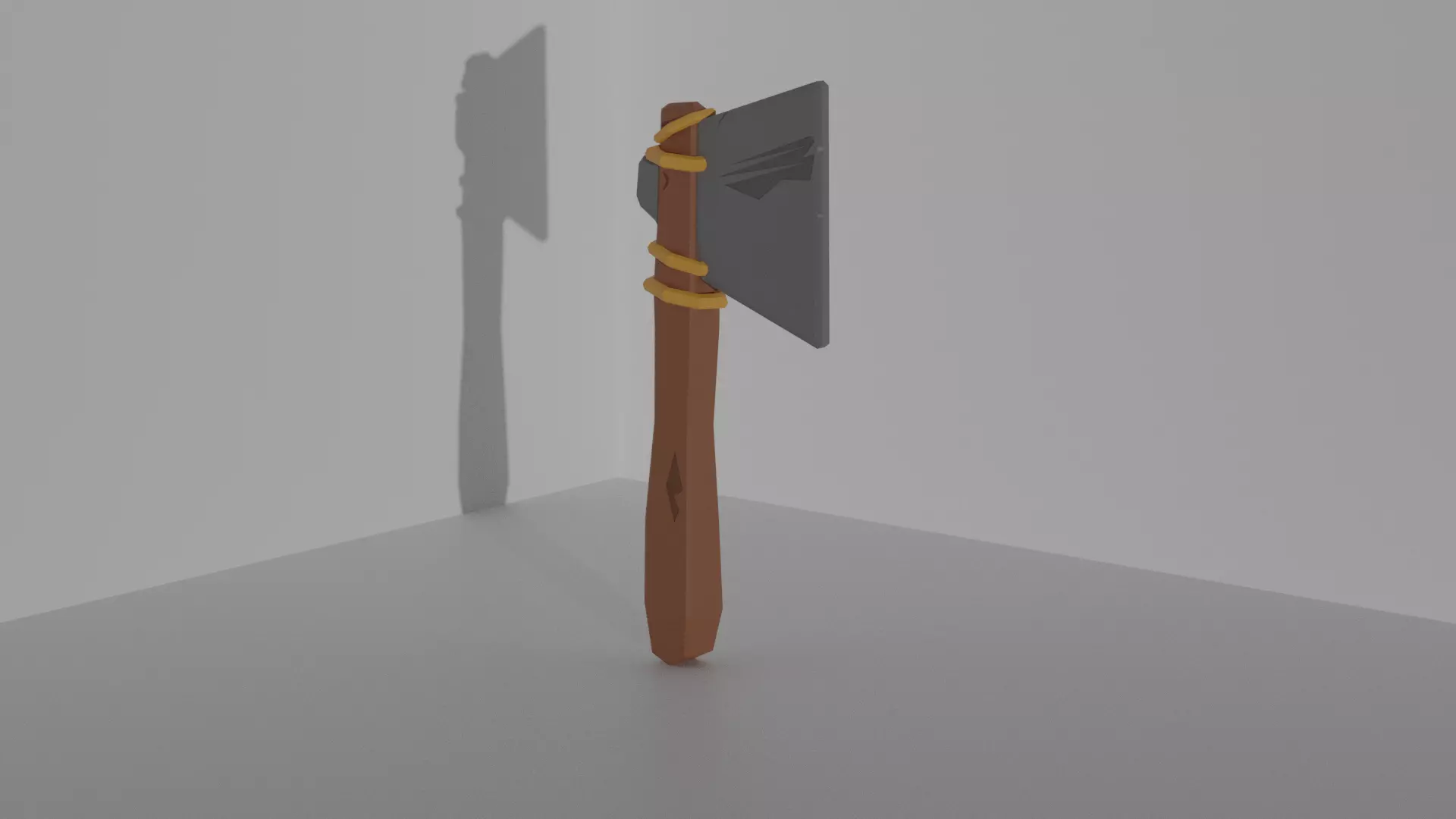 Lowpoly Ancient Stone Axe Free low-poly 3D model_0