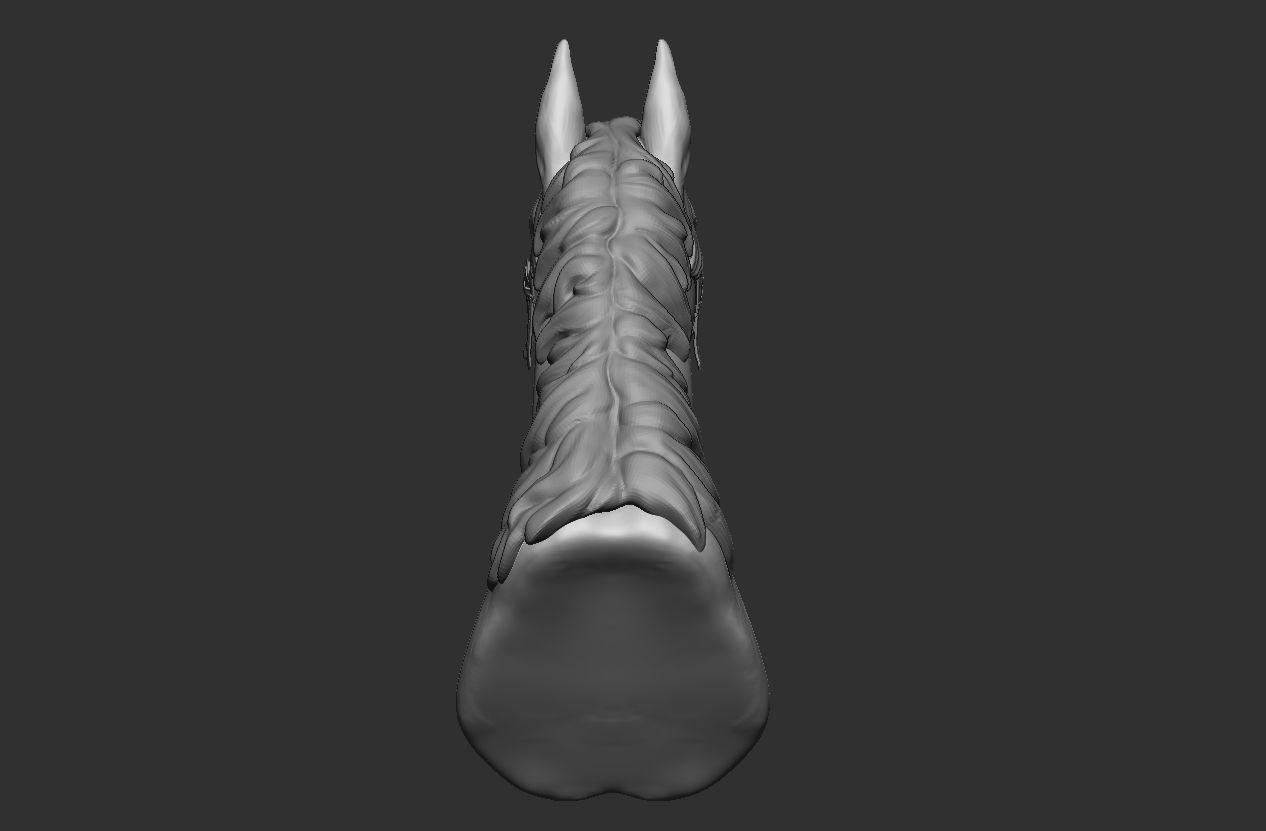 Horse Head Hi poly model 3D model_10