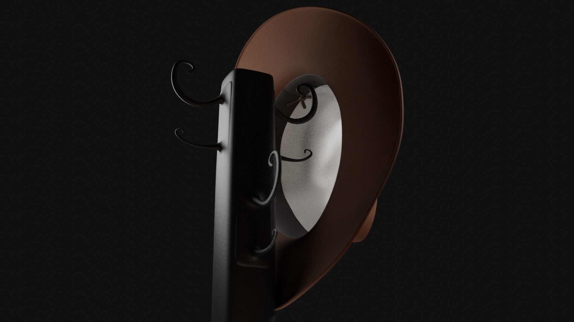 Realistic Game-Ready Fedora hat Low-poly 3D model_19