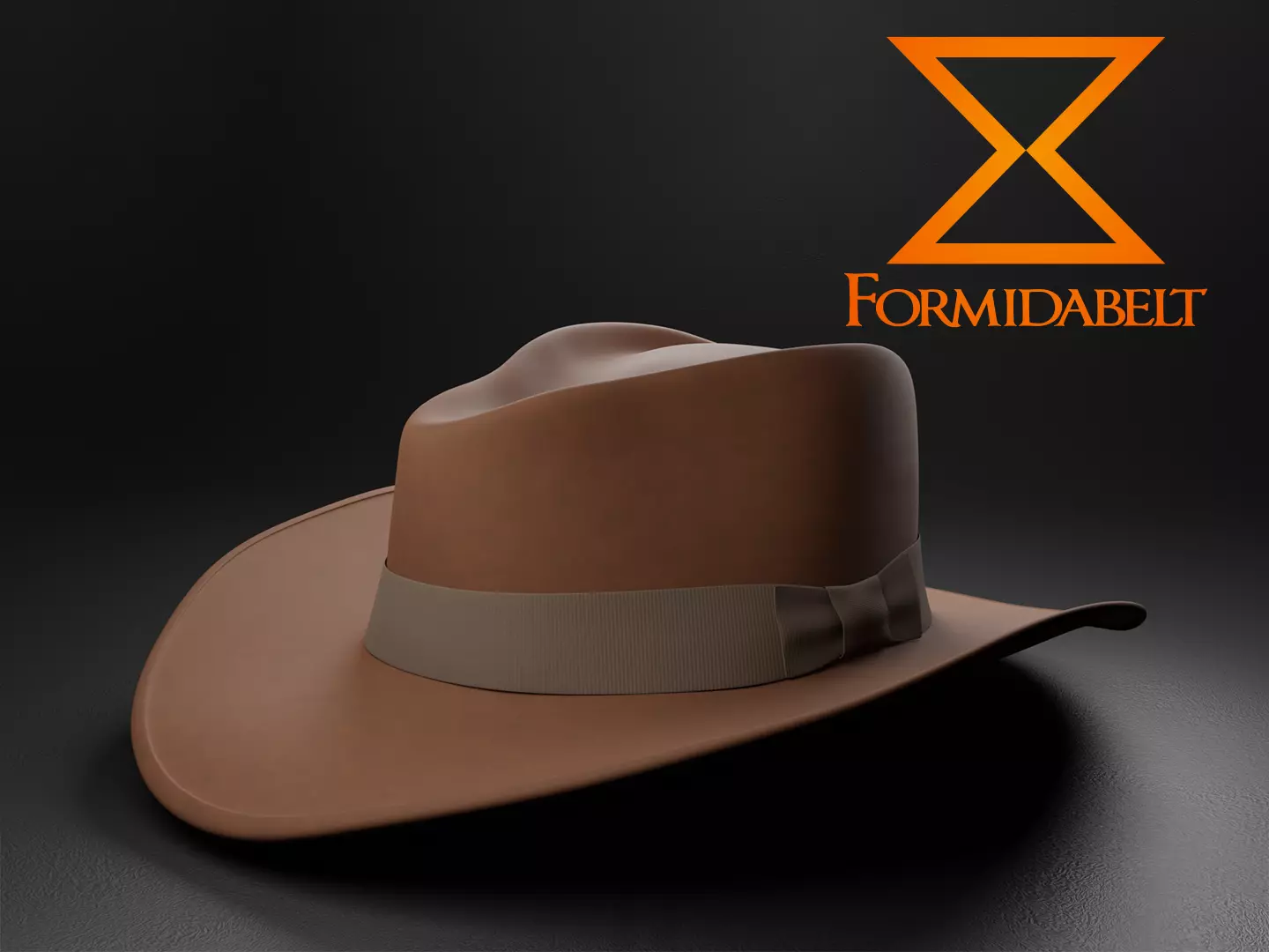 Realistic Game-Ready Fedora hat Low-poly 3D model_0