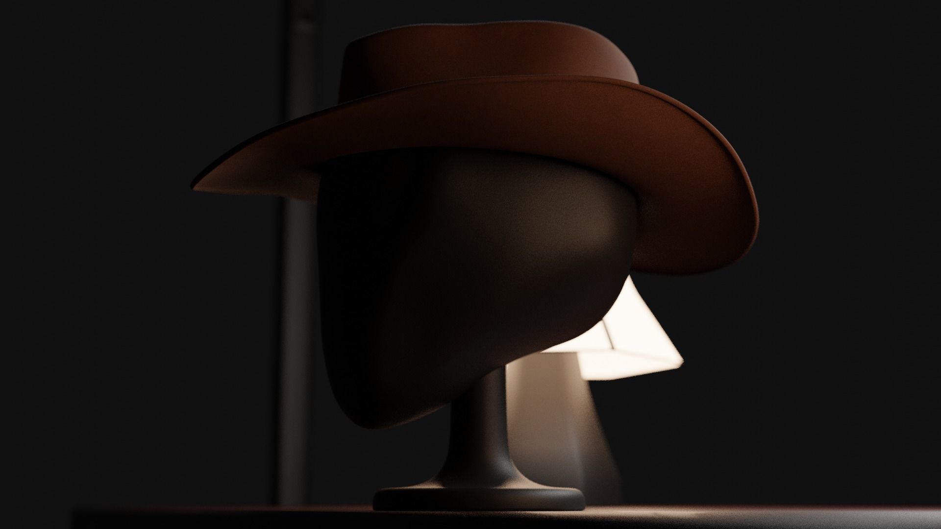 Realistic Game-Ready Fedora hat Low-poly 3D model_11