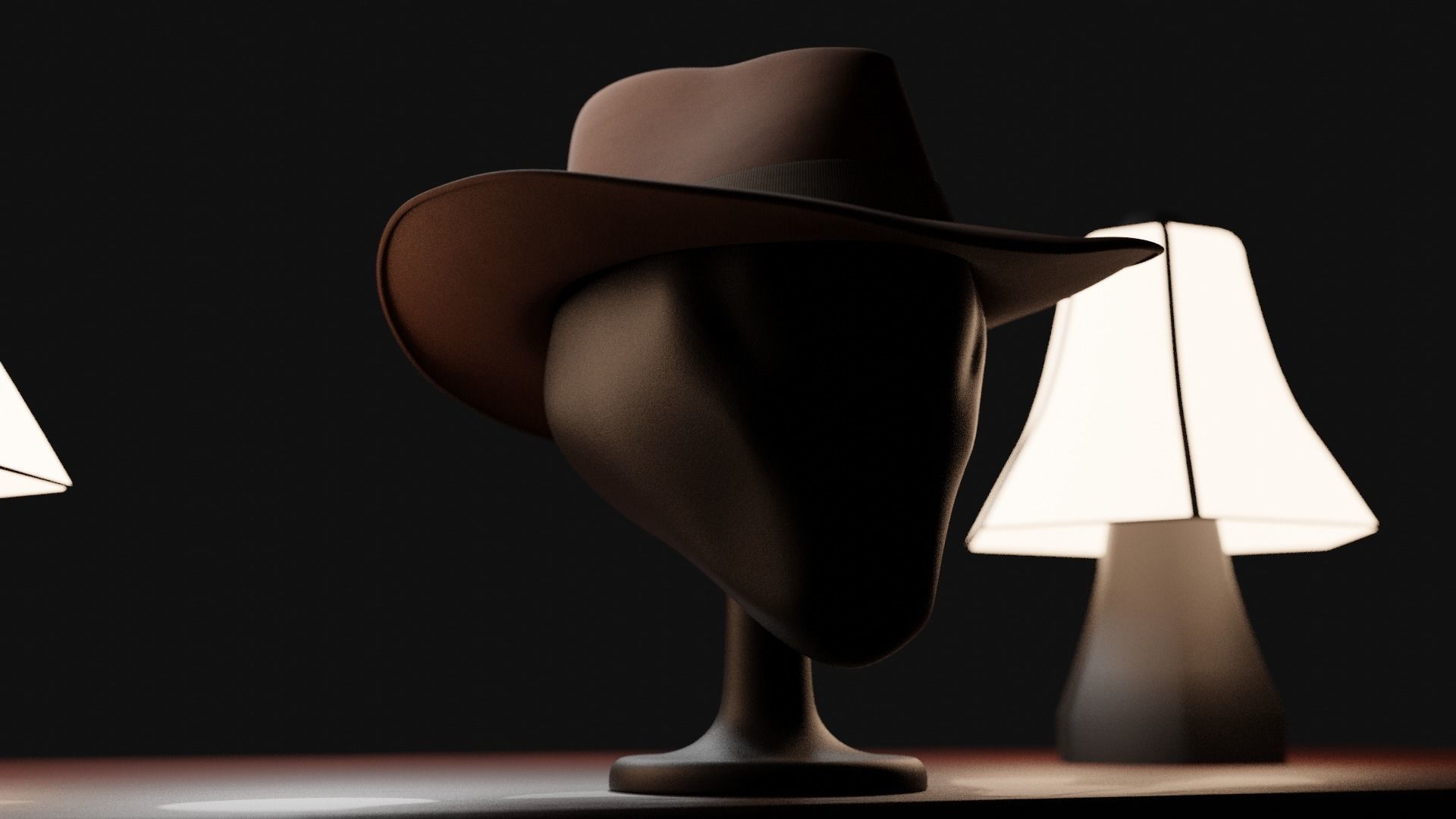Realistic Game-Ready Fedora hat Low-poly 3D model_10