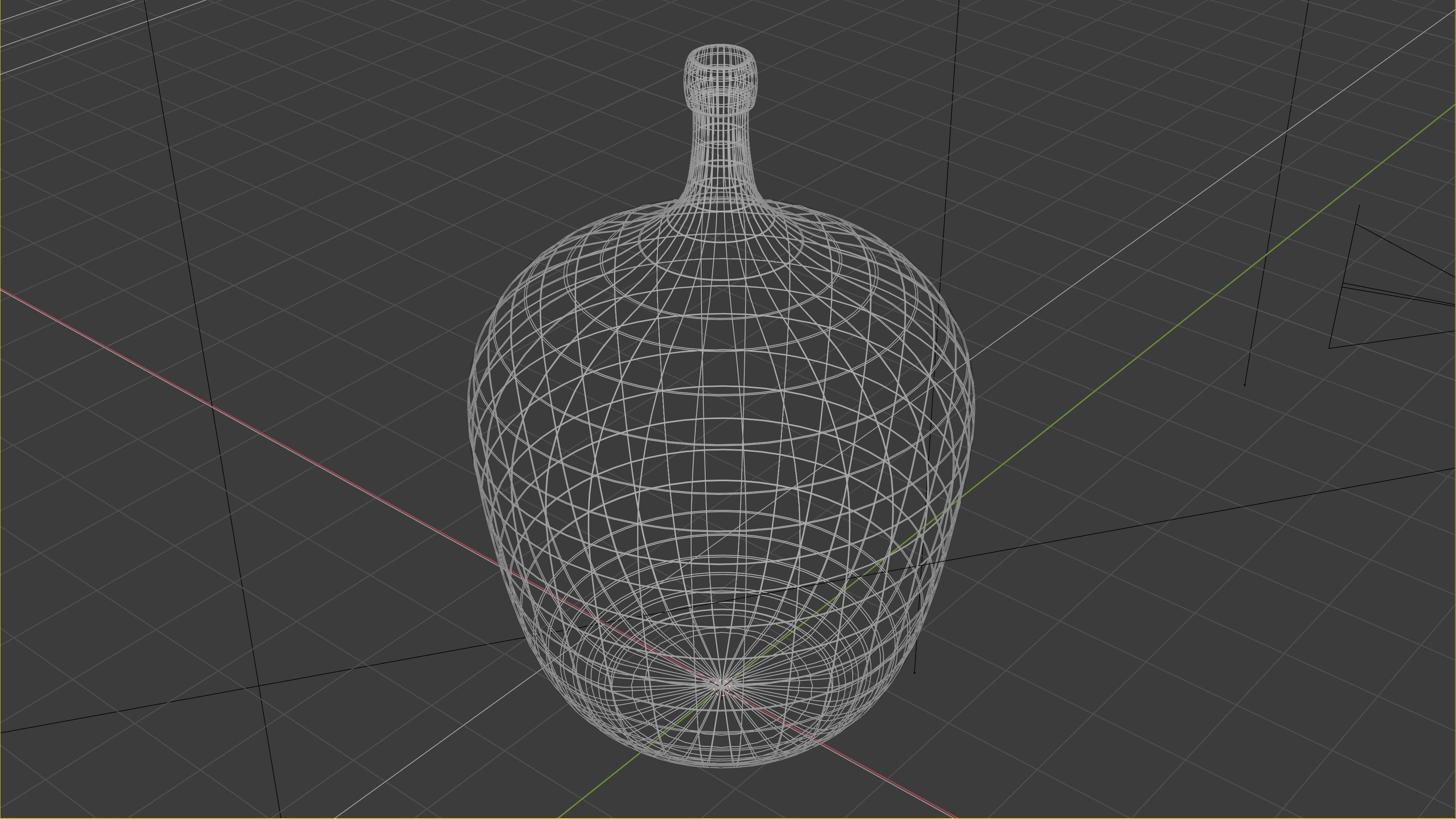 Old big Bottle Low-poly 3D model_5