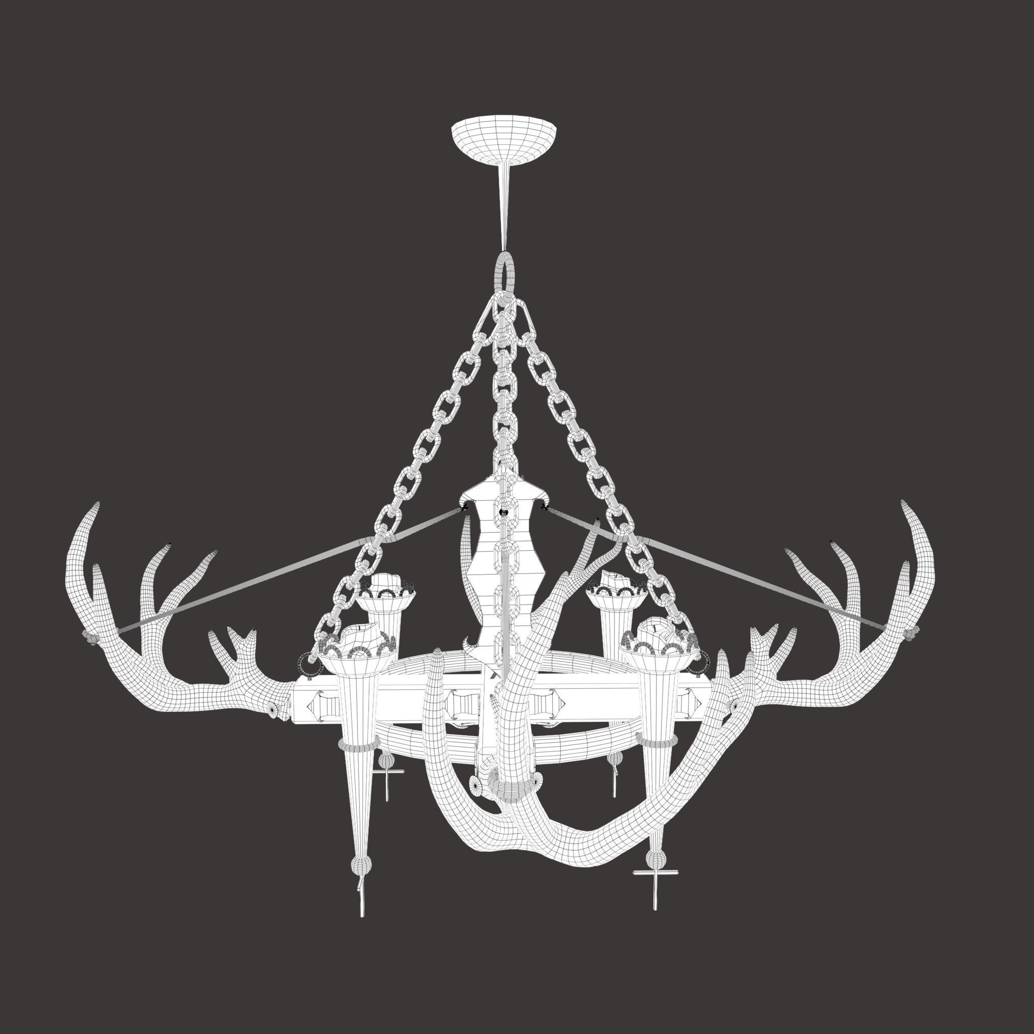 Medieval Bedroom Elegant Furnishings  3D Model Collection_39