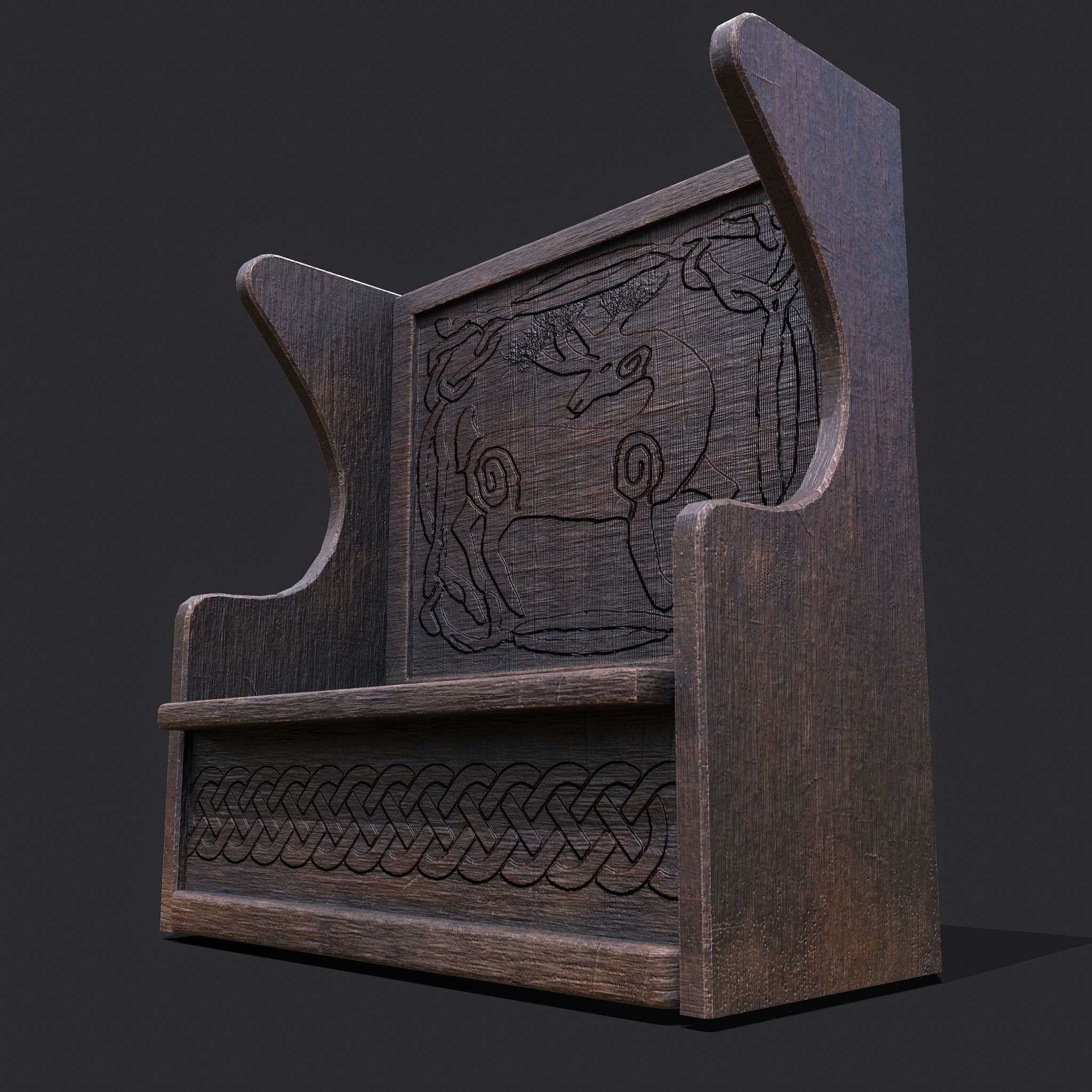 Medieval Bedroom Elegant Furnishings  3D Model Collection_57