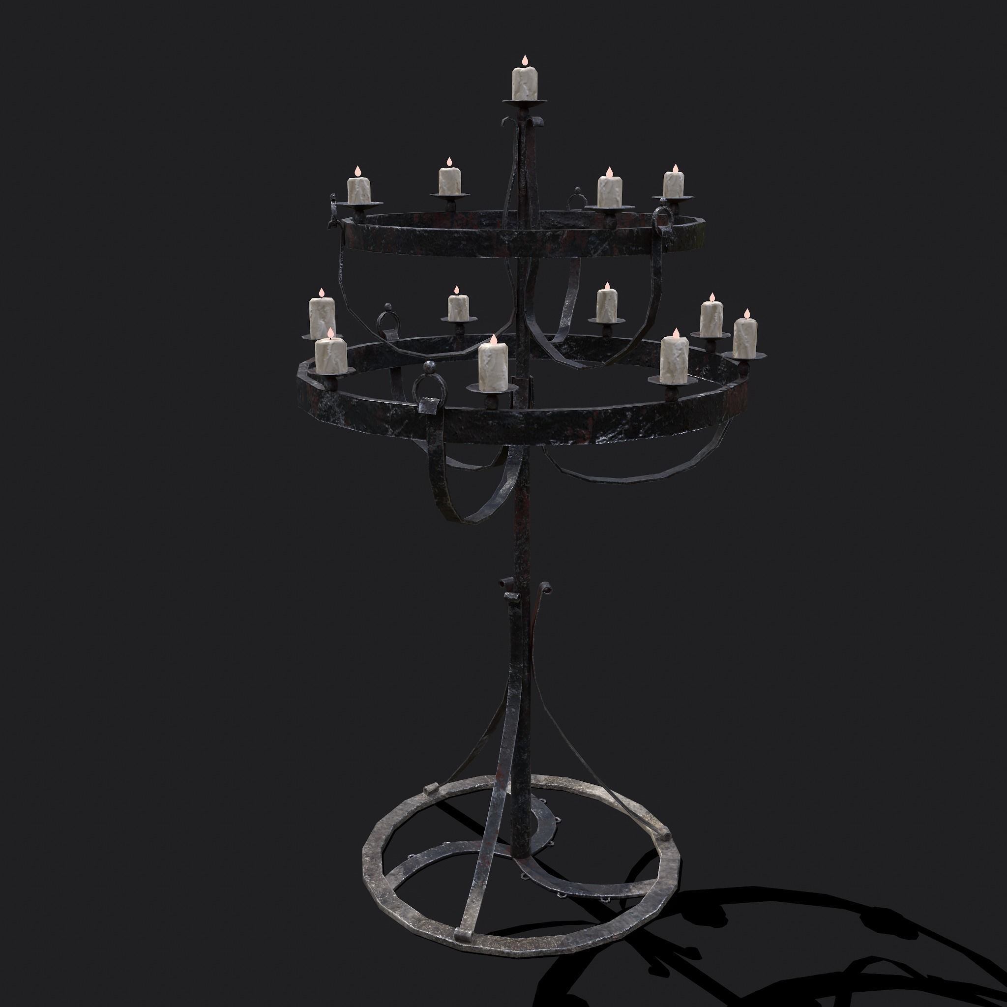 Medieval Bedroom Elegant Furnishings  3D Model Collection_20