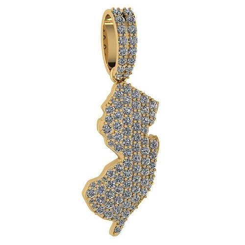 Pave New Jersey Diamond Pendant 3D print model