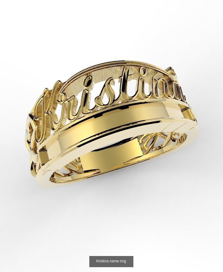 name rings 3D Model Collection_3