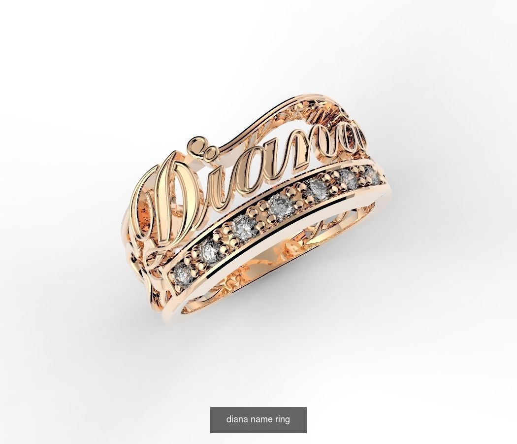 name rings 3D Model Collection_1
