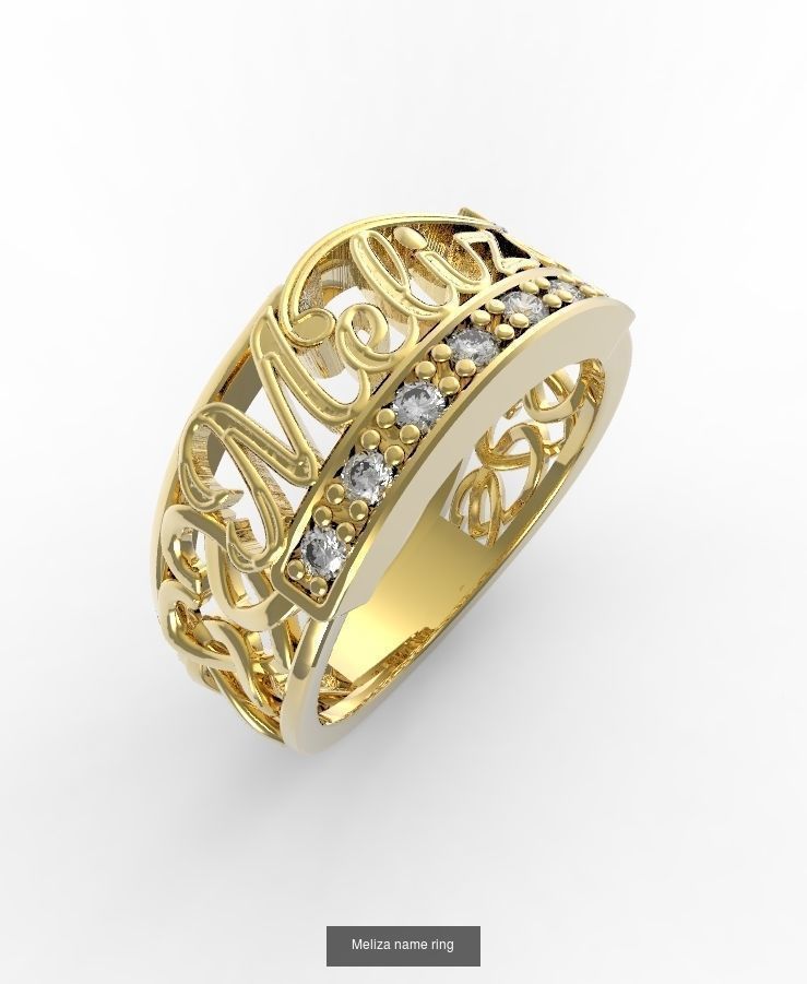 name rings 3D Model Collection_4