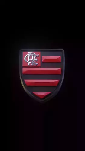 Flamengo Shield Low-poly 3D model