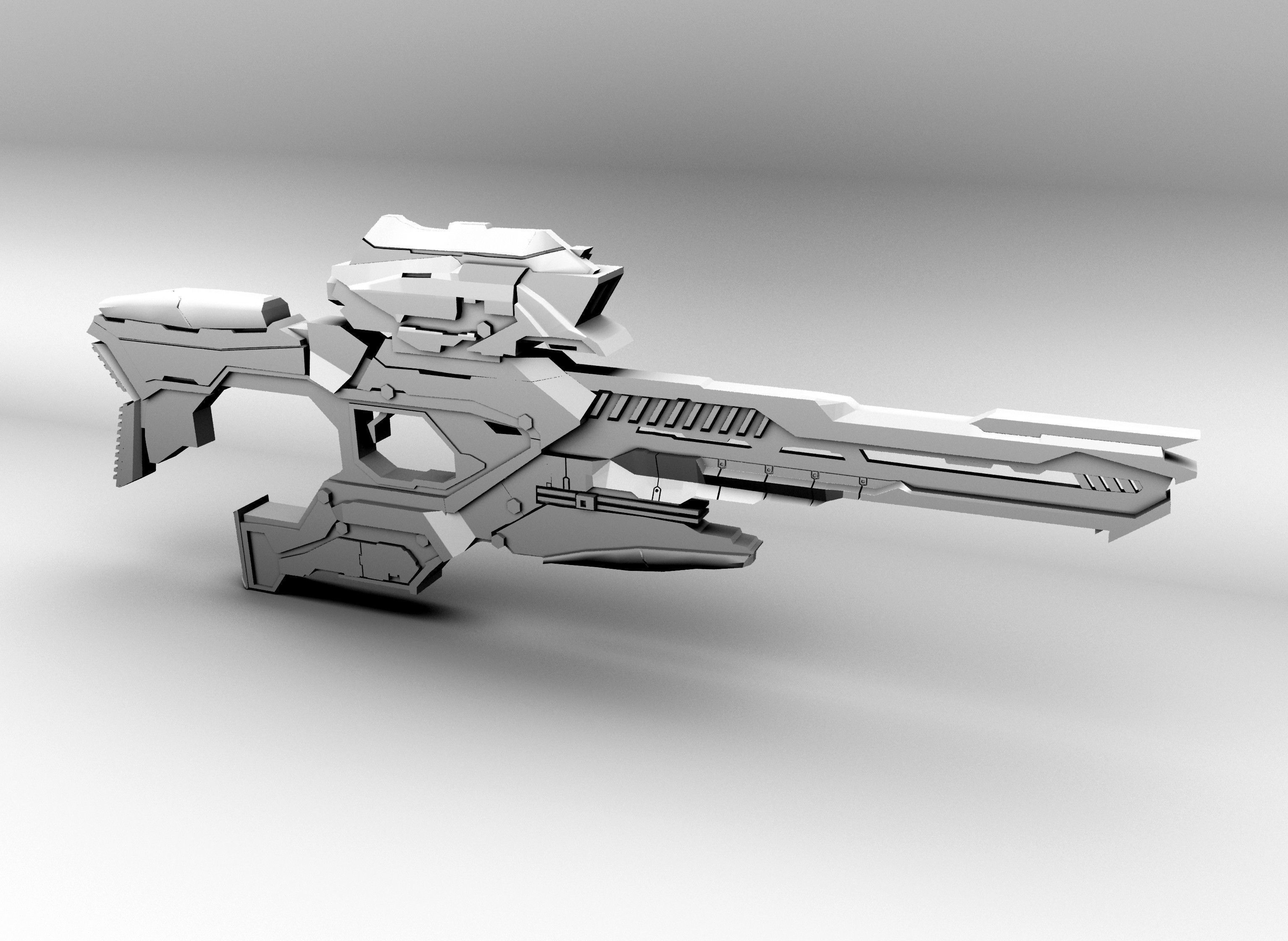Weapon Pack All In One Futuristic Pack -Modern Pack for games Low-poly 3D model_5