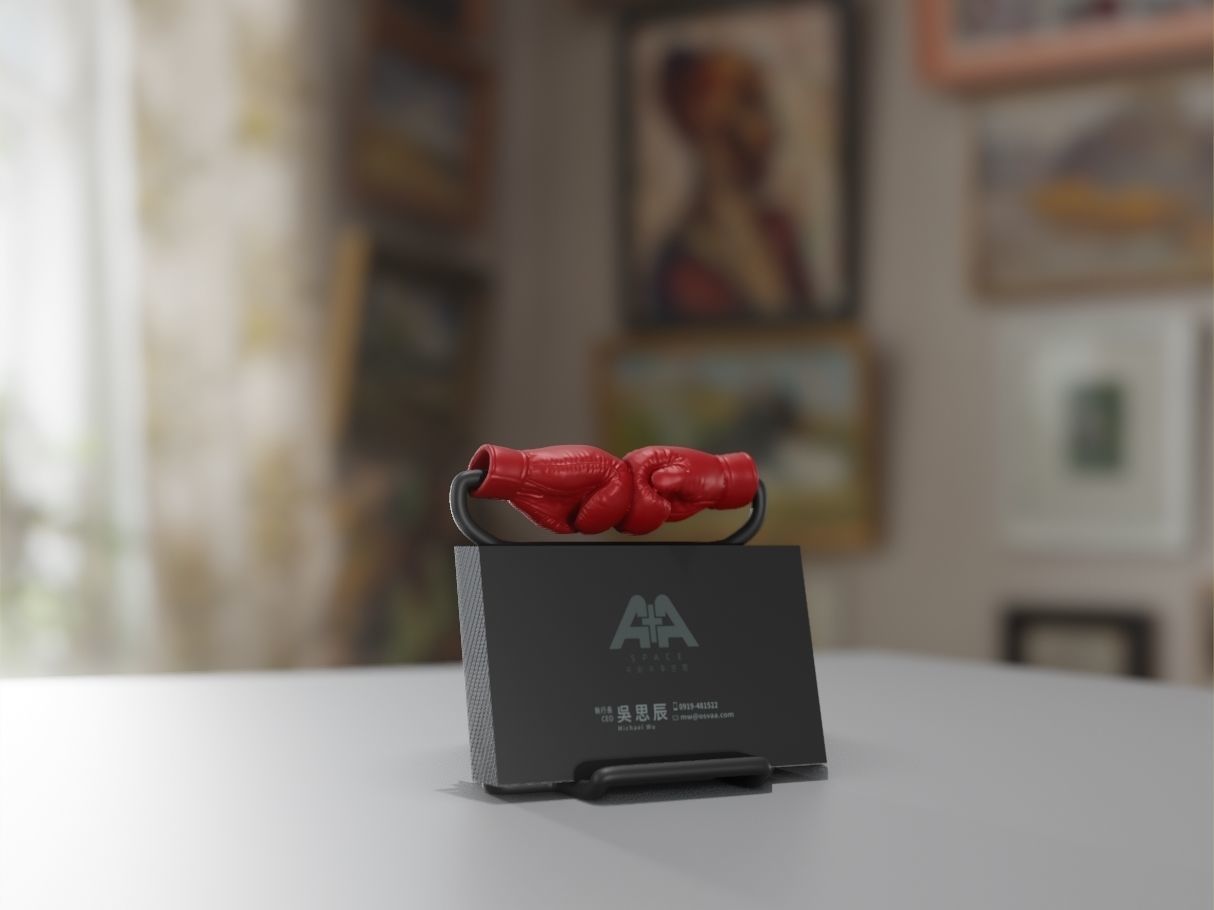 Shop card shelf - Boxing 3D print model_2