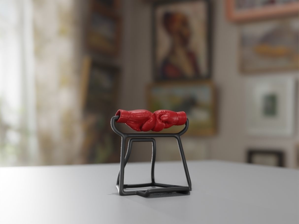 Shop card shelf - Boxing 3D print model_4