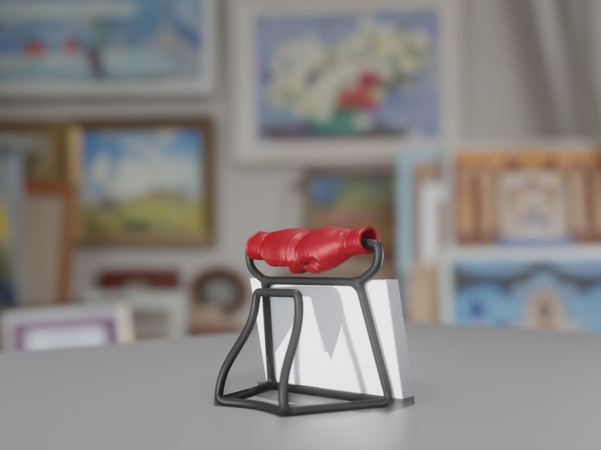Shop card shelf - Boxing 3D print model_6
