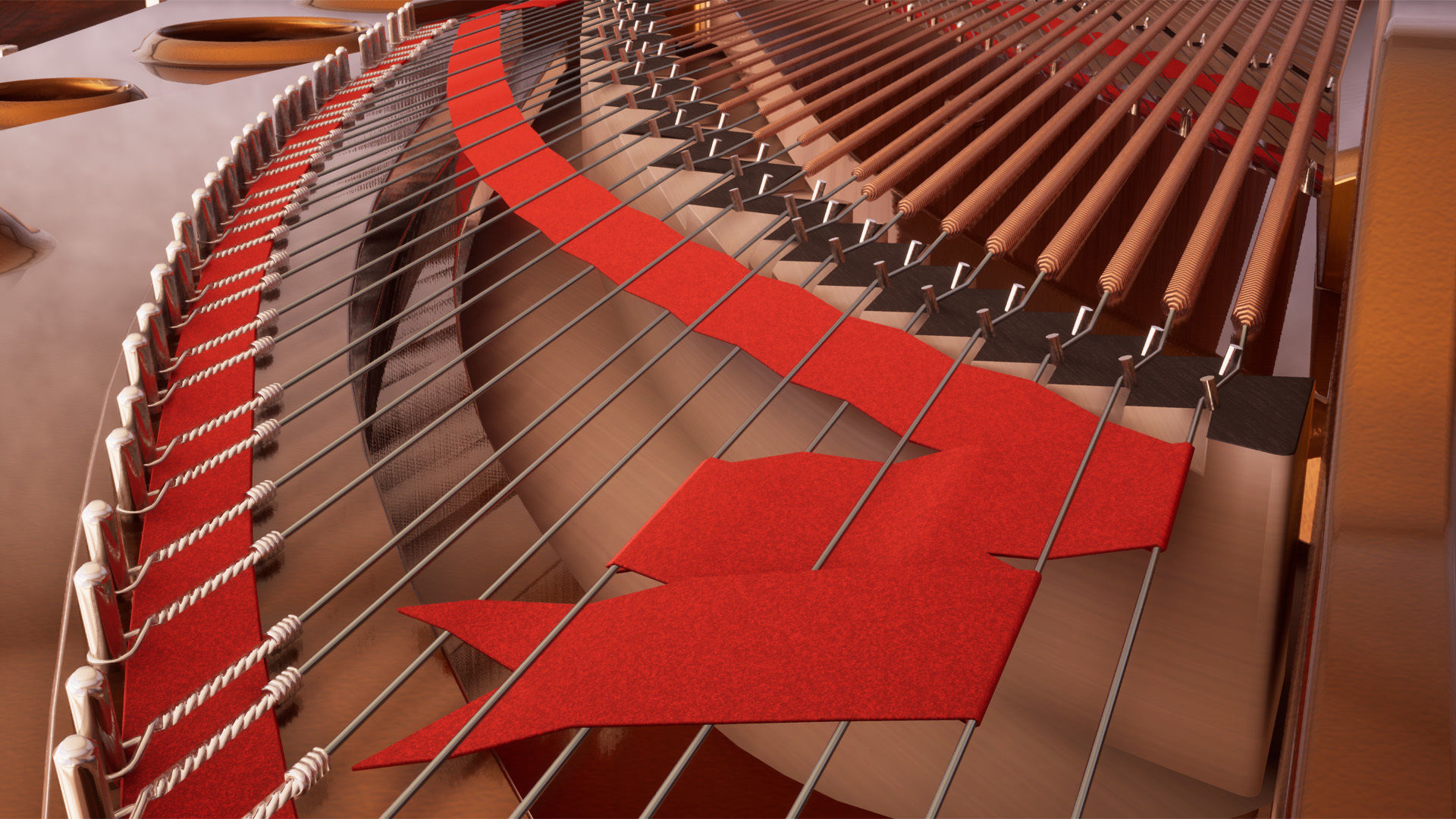 Grand Piano Low-poly 3D model_29