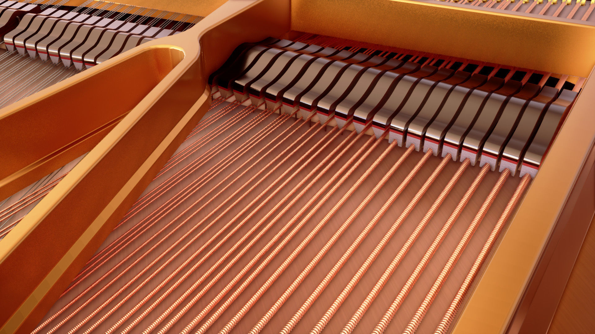 Grand Piano Low-poly 3D model_24