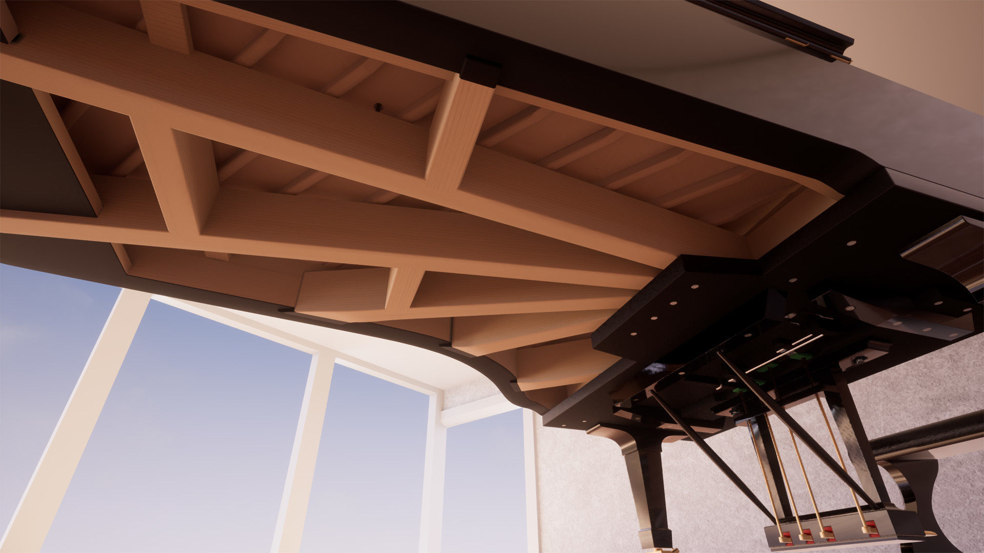Grand Piano Low-poly 3D model_12