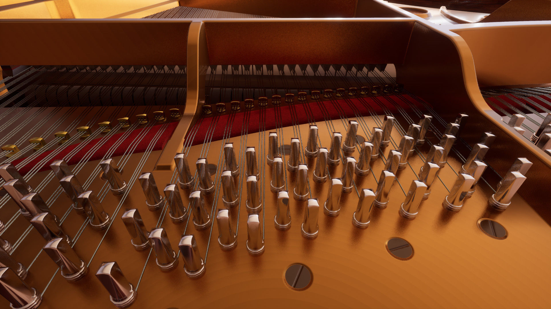 Grand Piano Low-poly 3D model_26